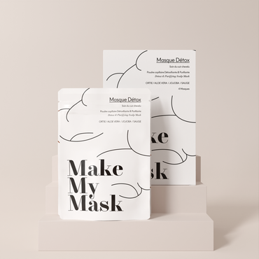 MakeMyMask SAS -  Maska oczyszczająca skórę głowy DETOX - przeciw przetłuszczaniu włosów - MakeMyMask